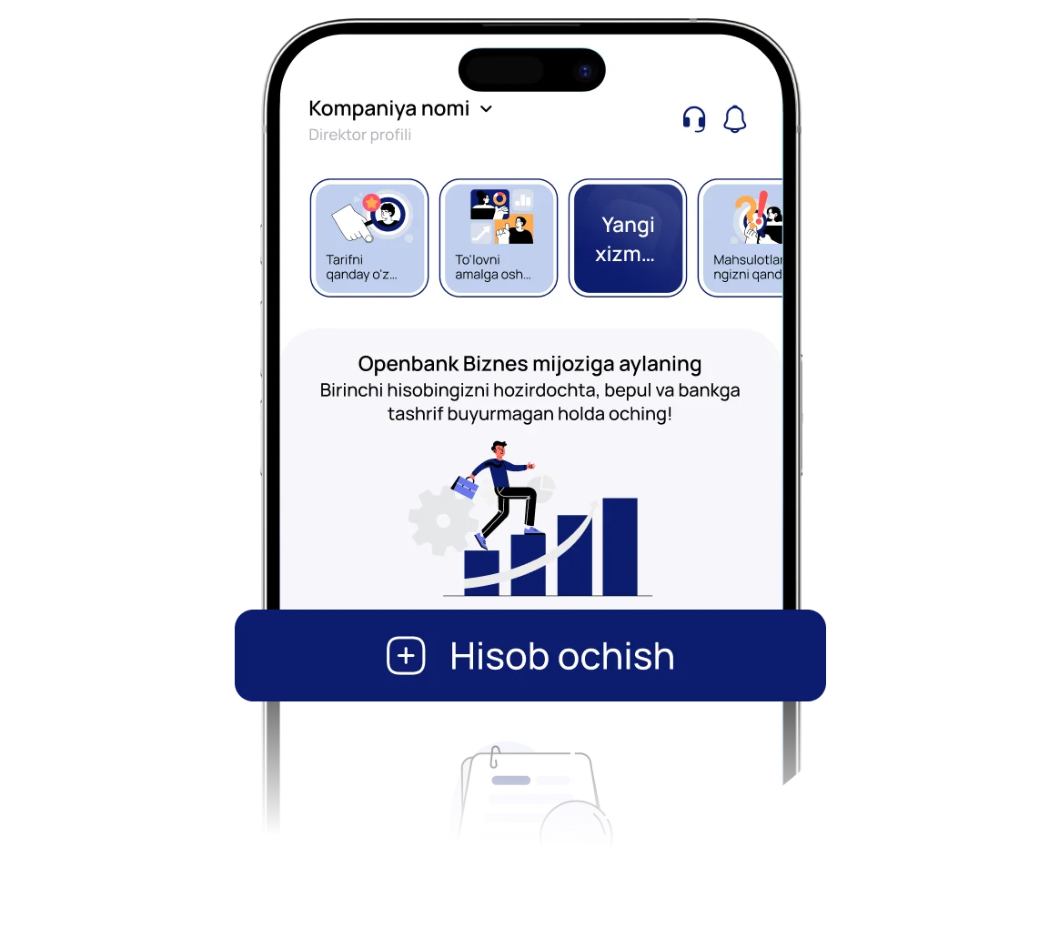 Hisobni 5 daqiqada oching