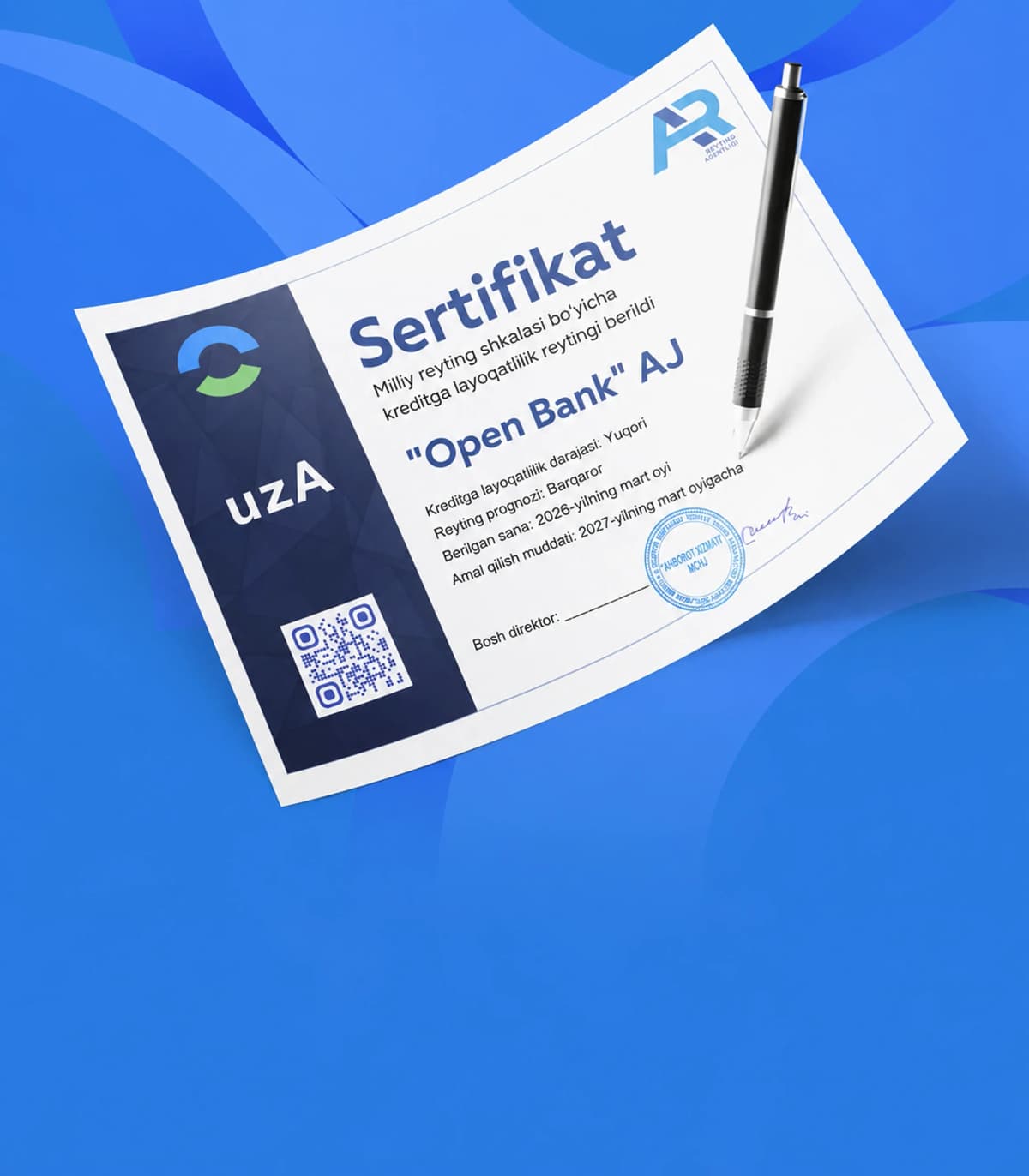 Openbank - barqarorlik bo‘yicha yuqori pog‘onada!