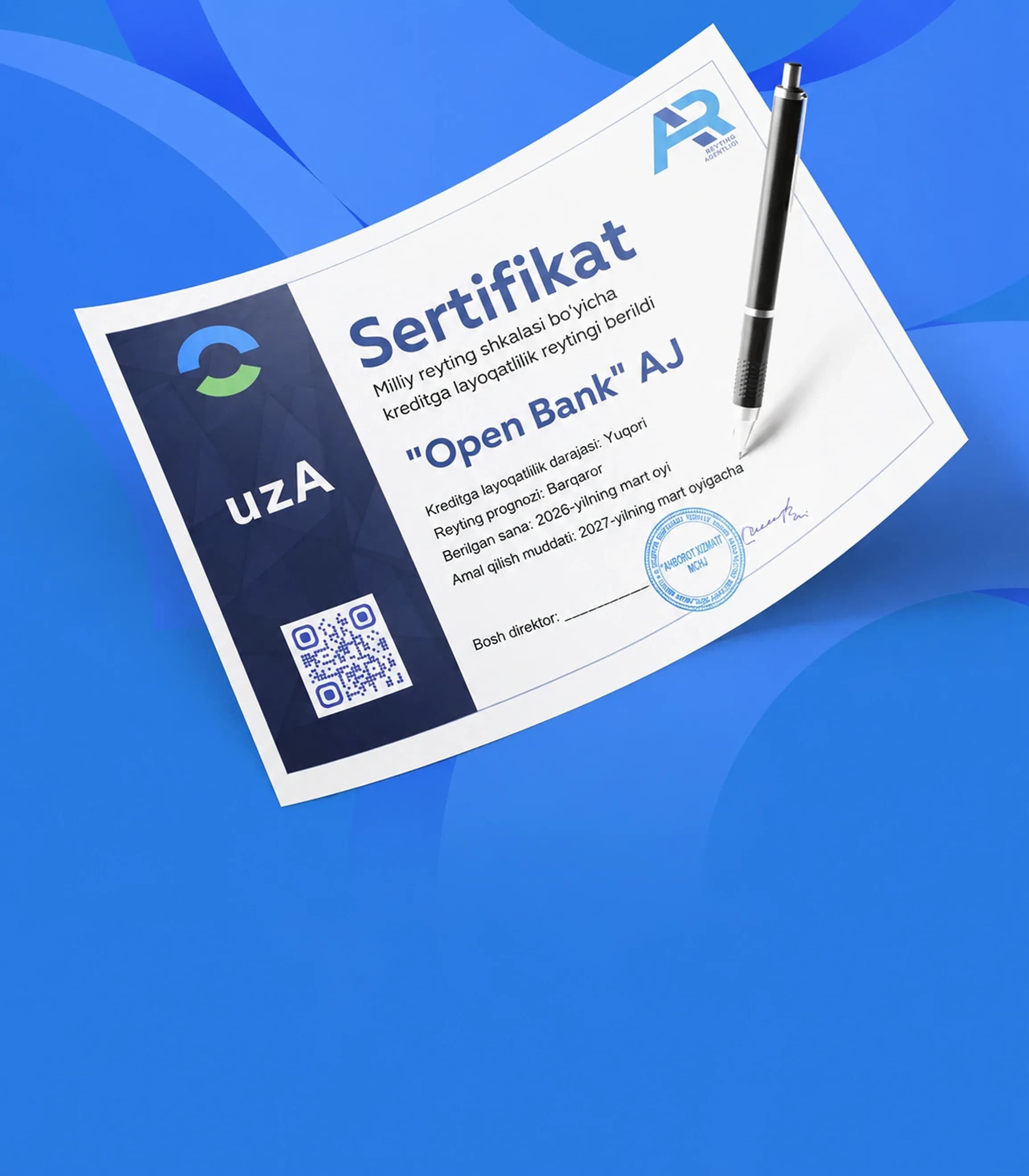 Openbank - barqarorlik bo‘yicha yuqori pog‘onada!